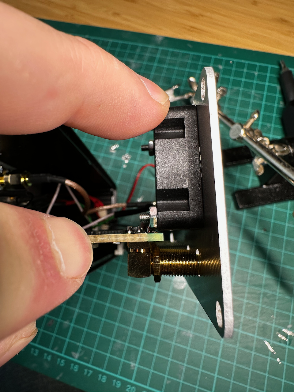 The fan sits too low when retrofitting to the board on the Groundstation 1.0