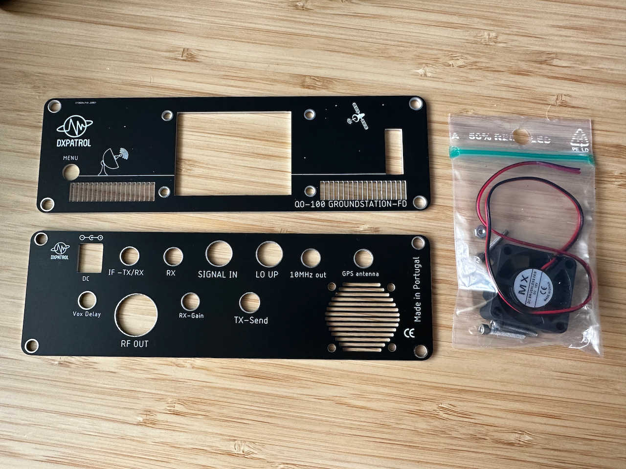 Groundstation 2.0 plates and fan from António at DX Patrol