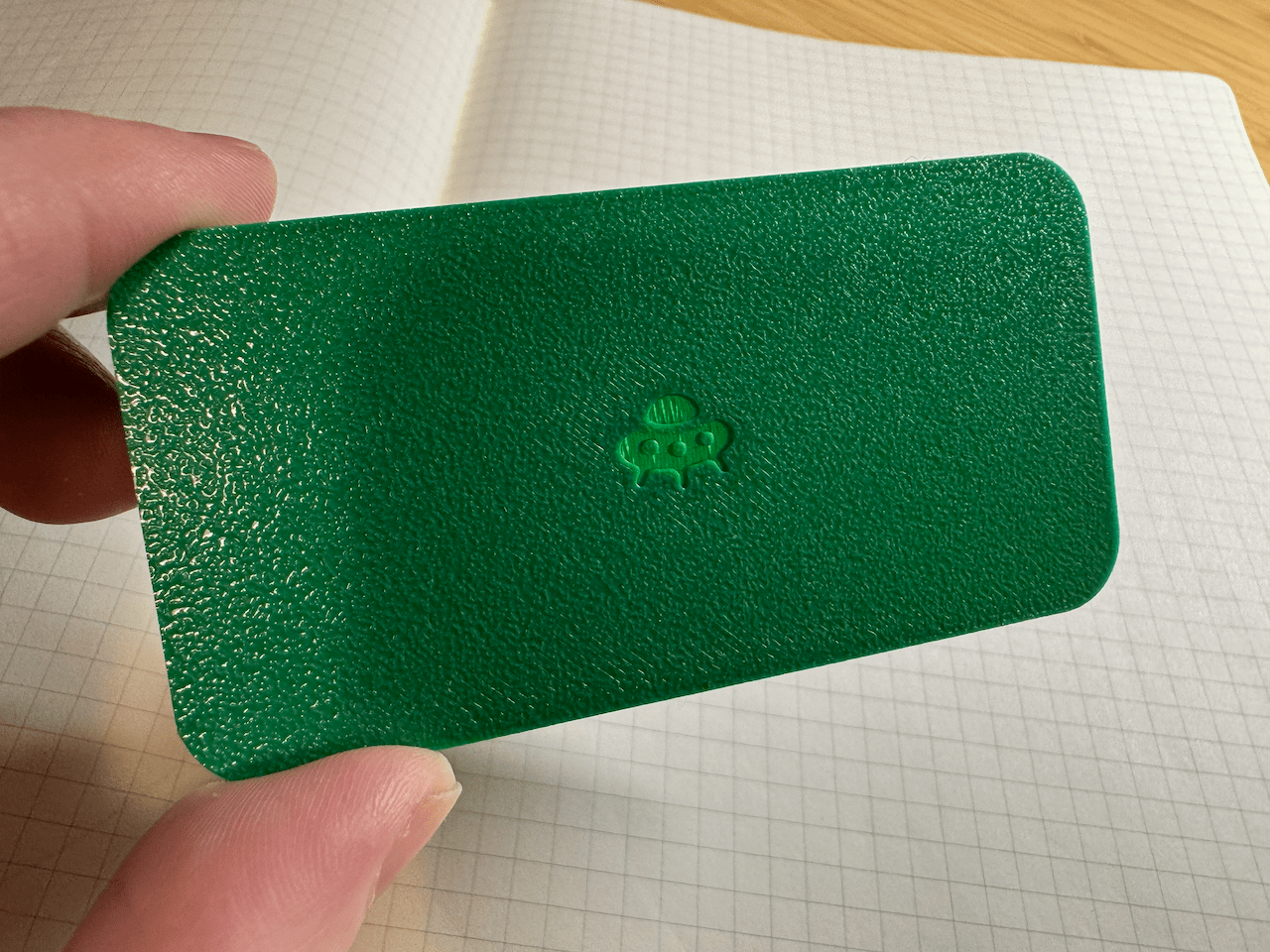 A UFO logo on the top of the case A UFO logo on the top of the case