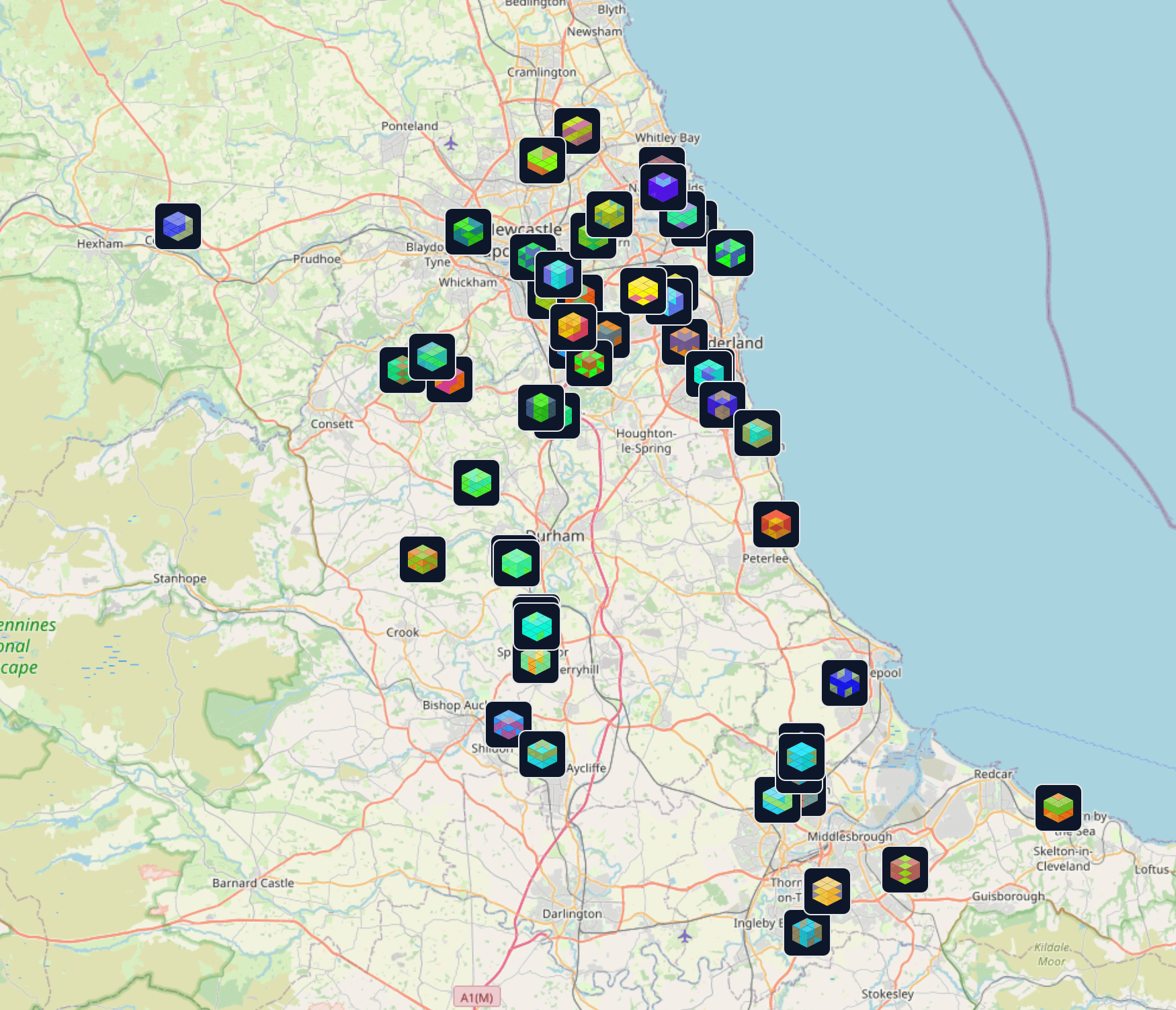 Meshtastic nodes in north east England